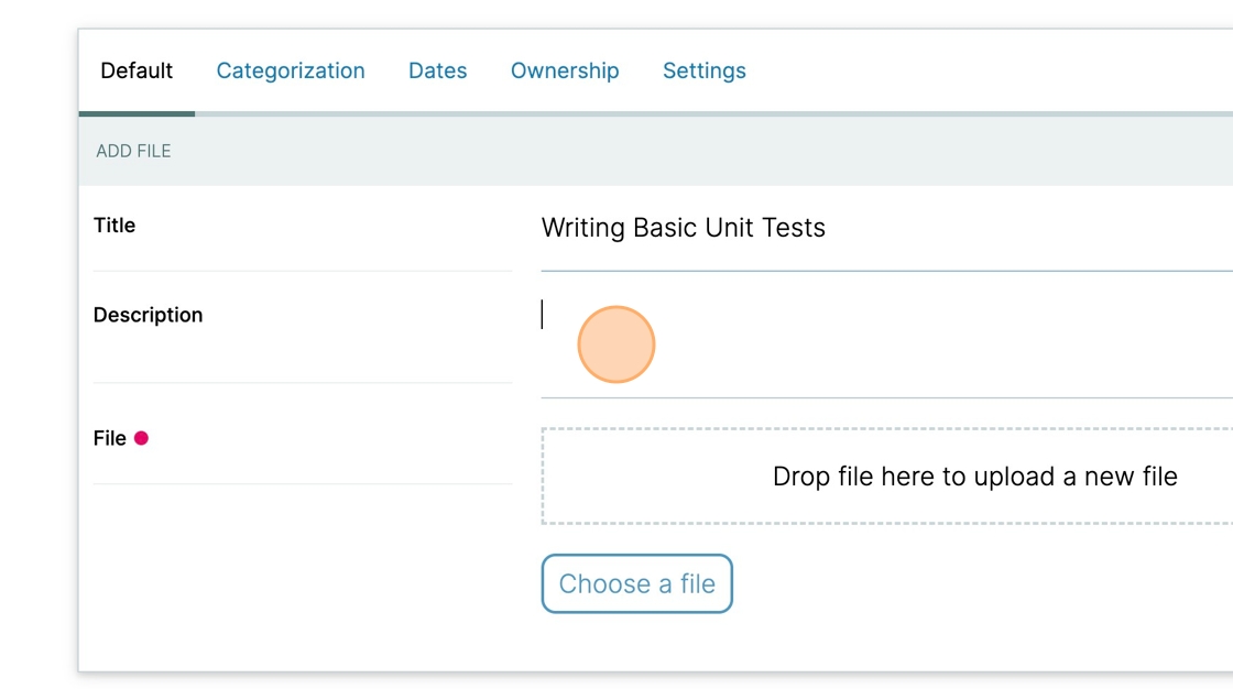 The description field