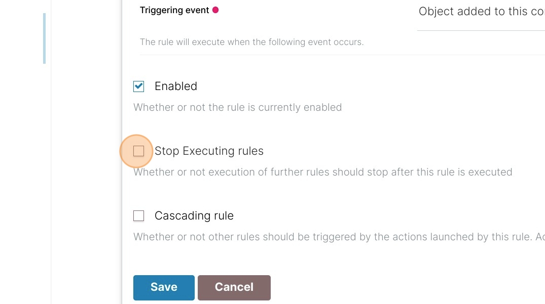 Check "Stop Executing Rules"